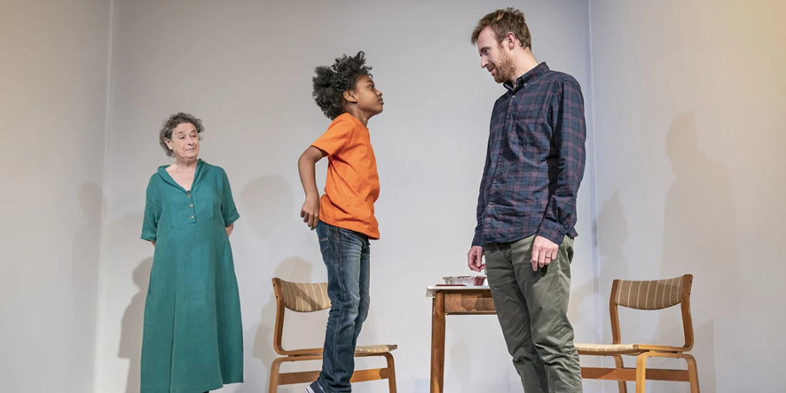 Photo credit: Linda Bassett, Samir Simon-Keegan and John Heffernan (Photo by Johan Persson)