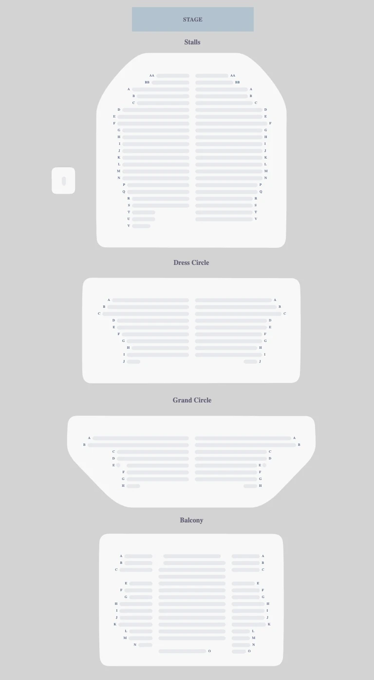 Palace Theatre seating plan