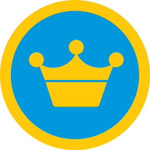 Icono de corona de Foursquare