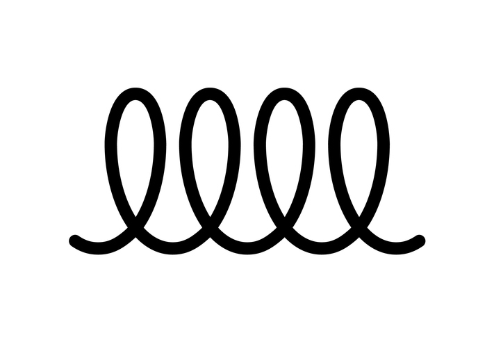 A series of connected spirals illustrating that recovery may not always be linear.