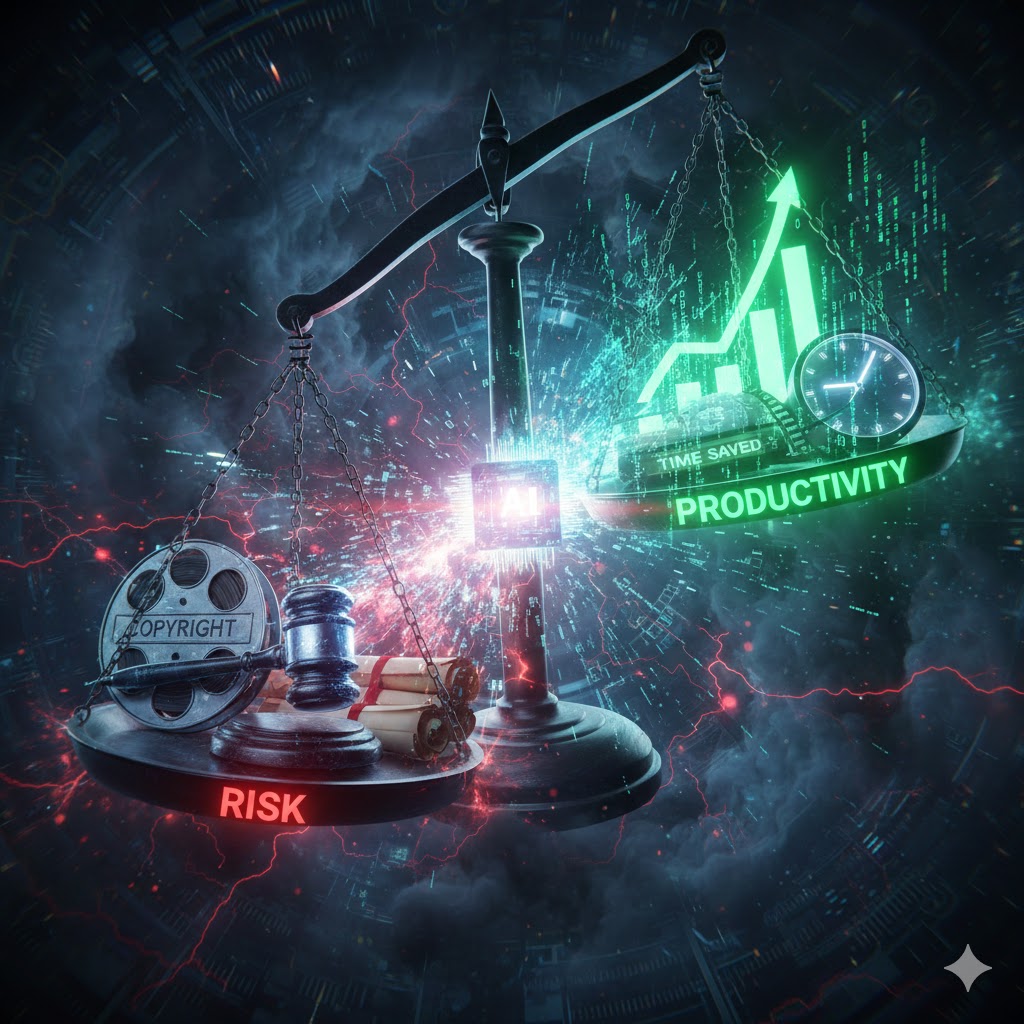 La Tempesta Perfetta dell'AI Aziendale: Tra Causa Mediaset-Perplexity, Rischi Copyright e l'Impulso Irrefrenabile della Produttività.