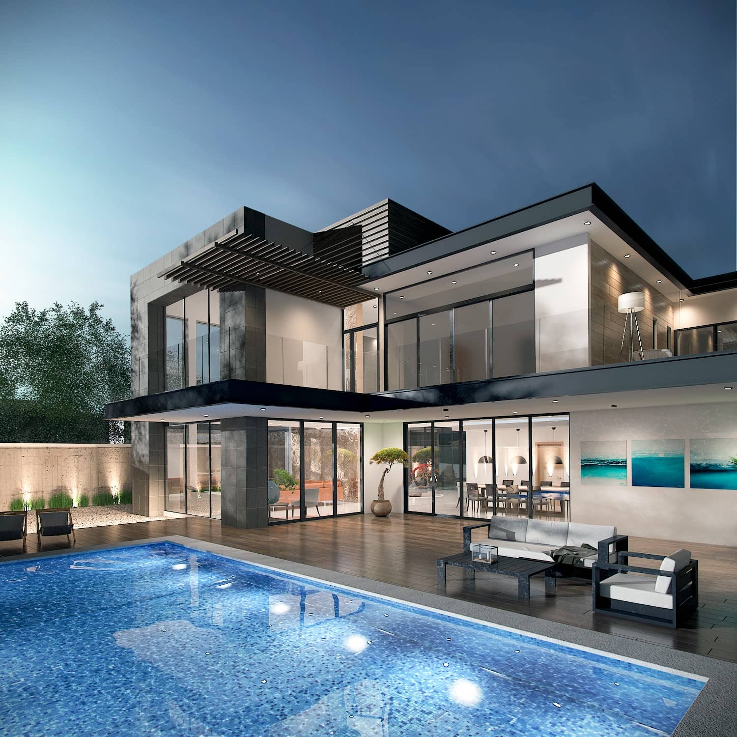 Construcción de torres departamentales y casas residenciales