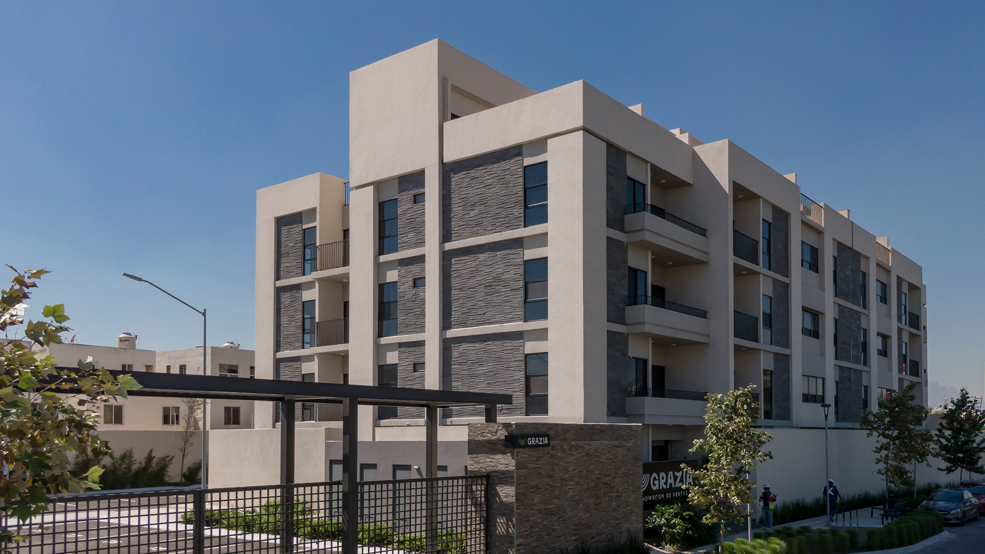 Construcción de torres departamentales y casas residenciales