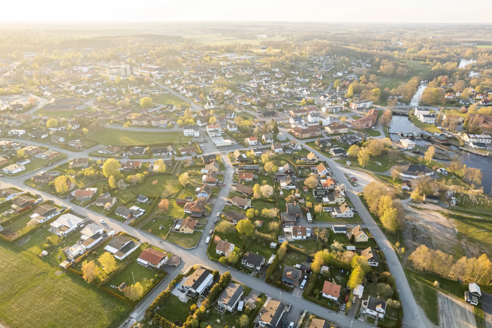 Aerial View of homes