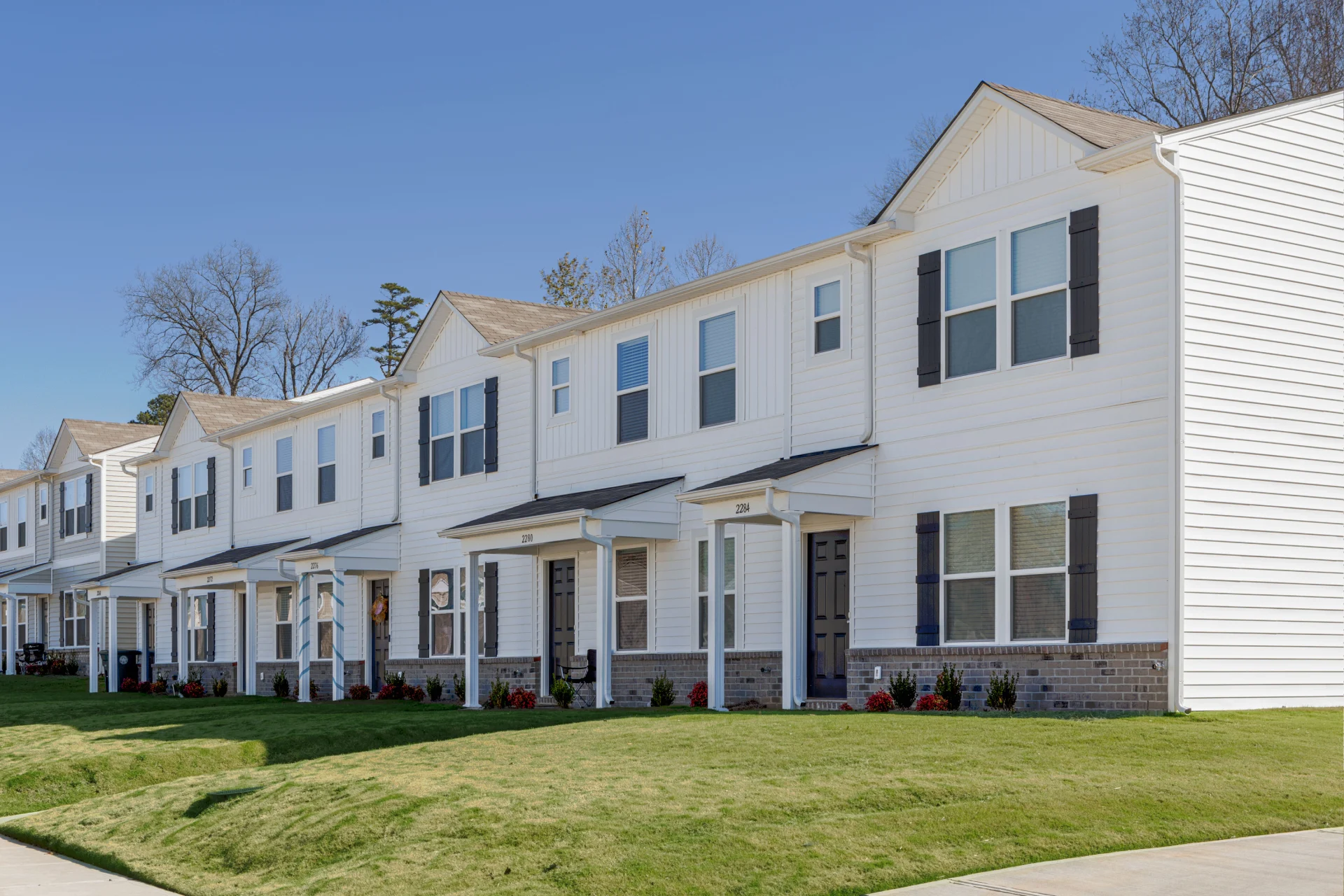 Row of townhouses