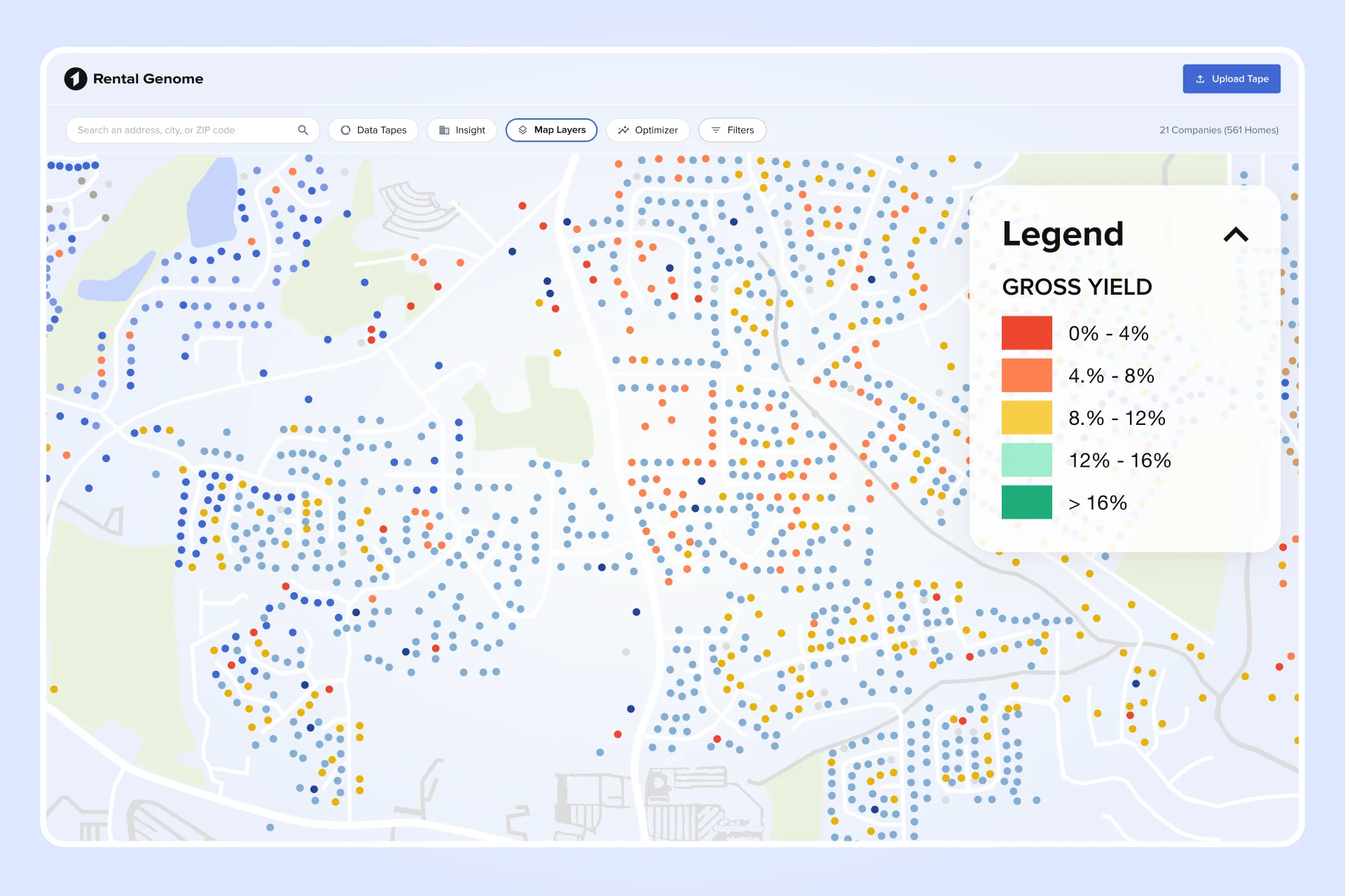 Rental Genome Explorer screenshot
