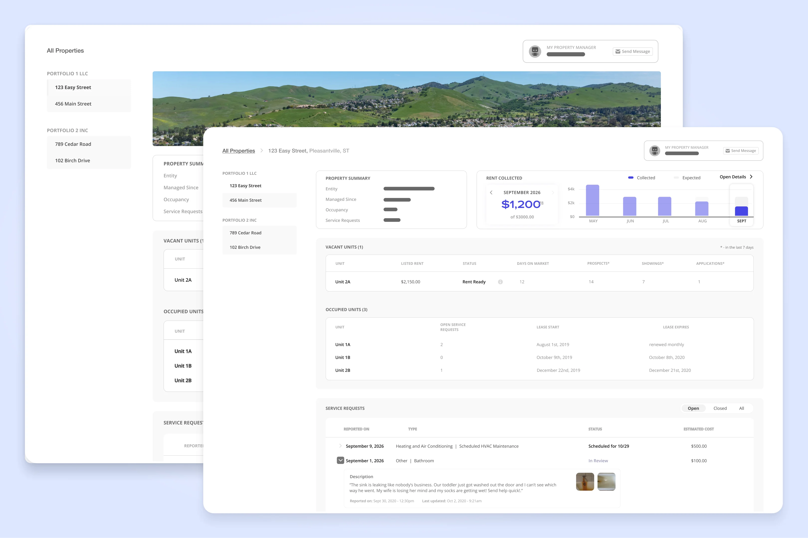 Mynd Investor Portal screens