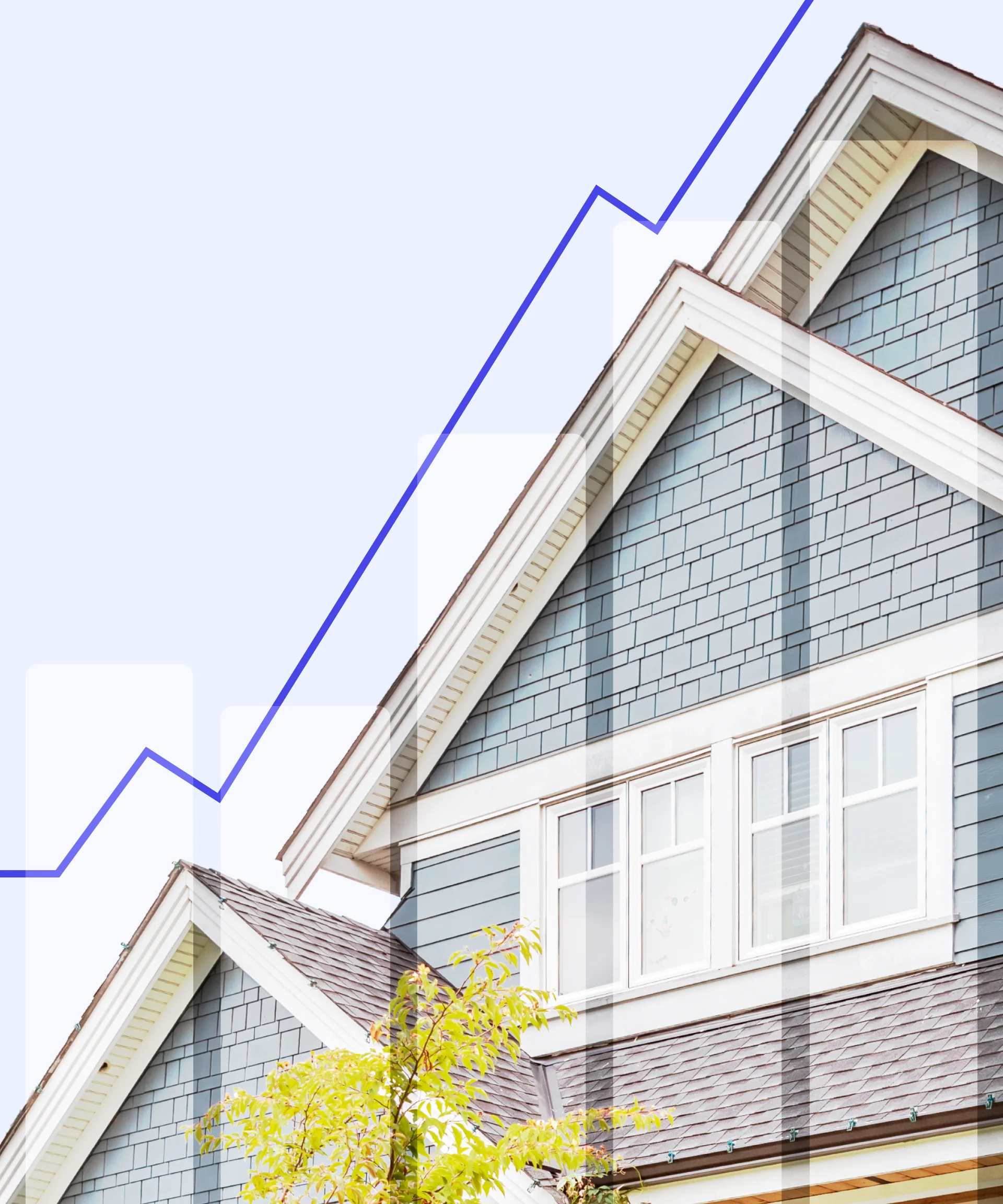 House roof with graph overlays
