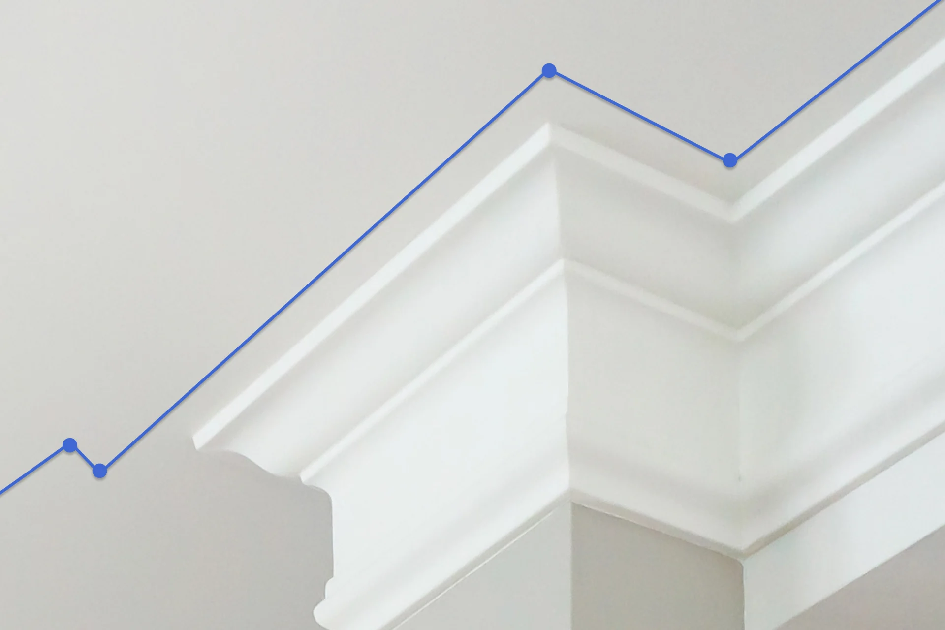 Graph over crown molding