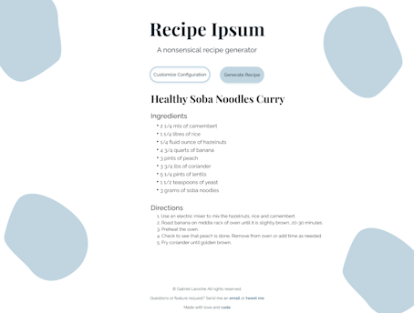 Recipe Ipsum