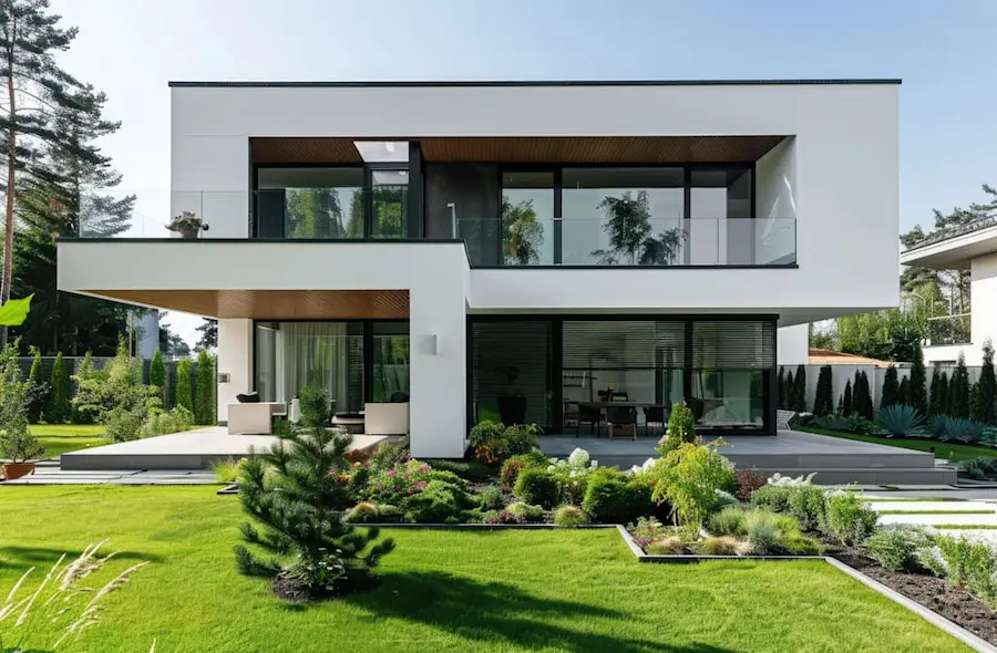 Modern home exterior, illustrating the private exclusive phase