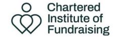 Logo of the Chartered Institute of Fundraising, two hearts overlapping, with a circle above