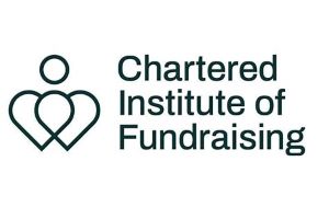 Logo of the Chartered Institute of Fundraising, two hearts overlapping, with a circle above