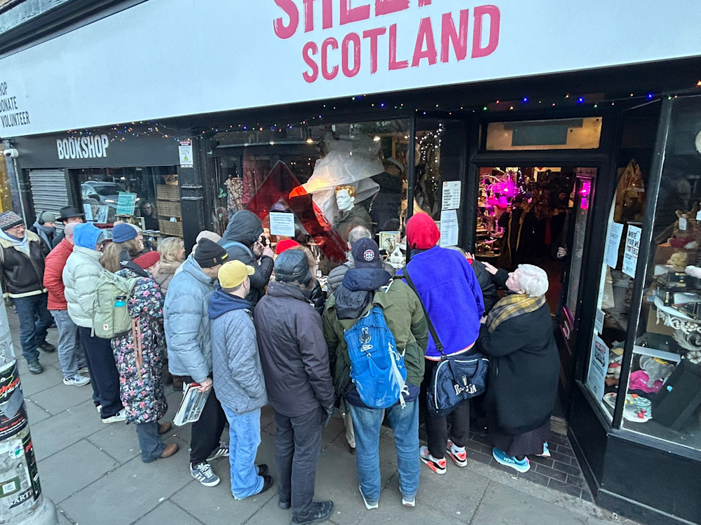 Shelter Scotland launched their January event with queues starting at 7am