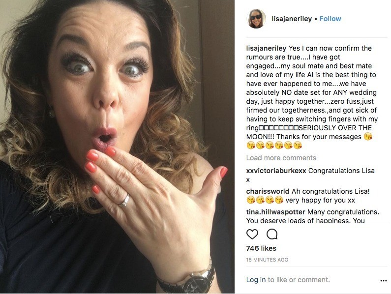 Lisa Riley is getting married: 'I'm engaged to my soul mate Al ...