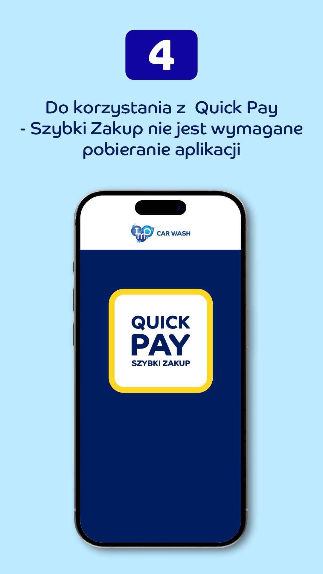 Krok 4: Na ekranie pojawi się kod QR gotowy do okazania pracownikowi myjni