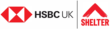 Shelter and HSBC UK logos