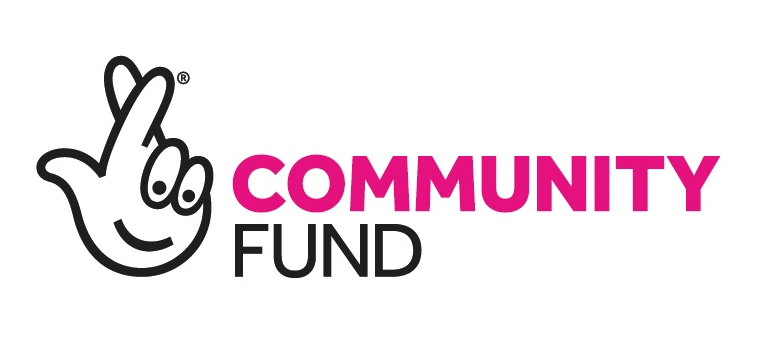 Pink and black community fund logo