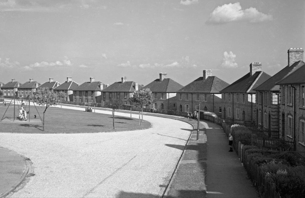 The Braunstone Estate, Leicester, England (with 1930s built social housing) c.1960.