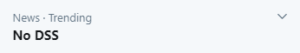 No DSS shown as a trending topic on Twitter