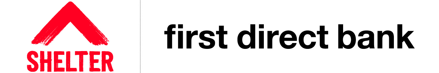 Shelter and first direct partnership logo