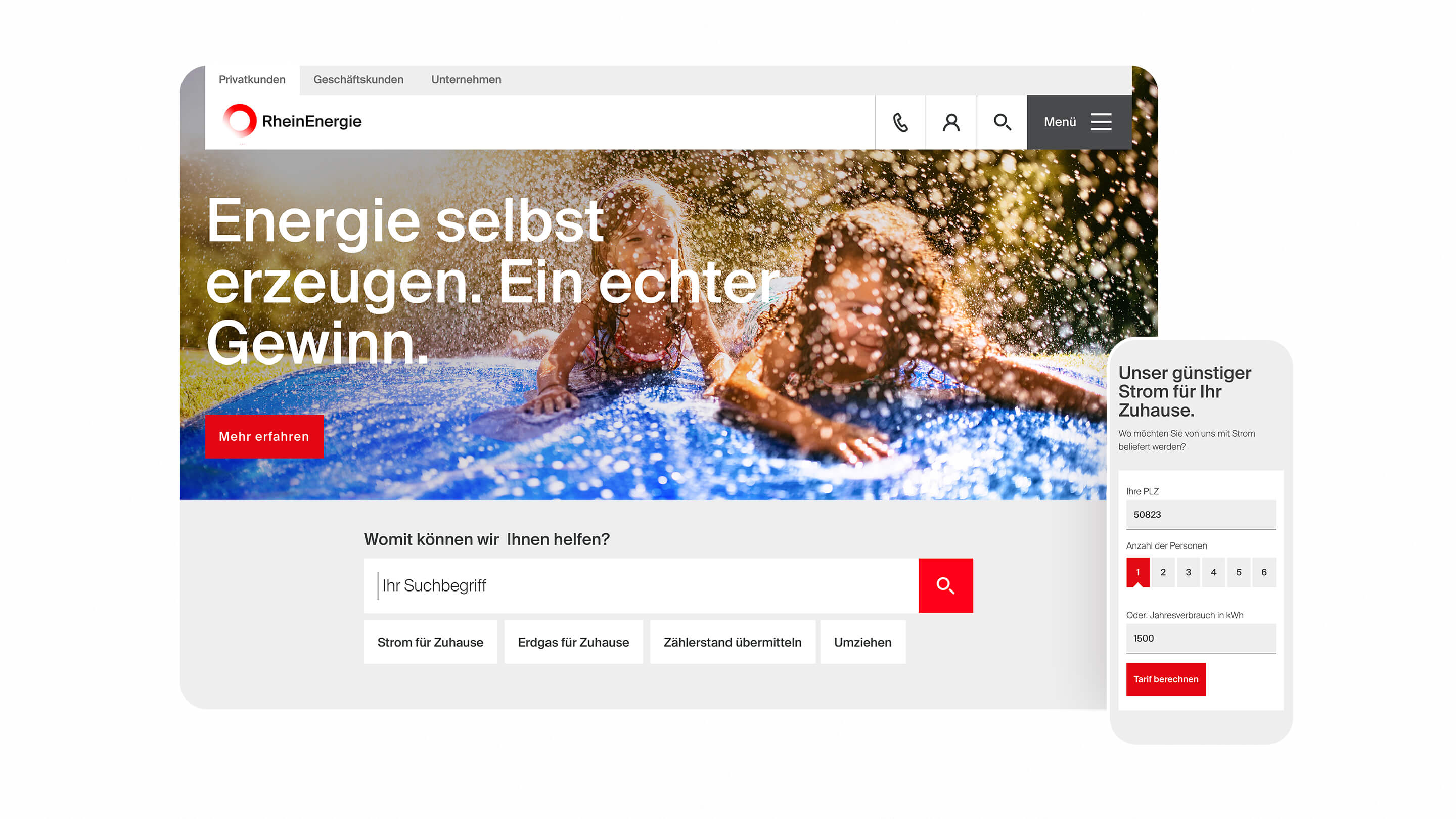 Das neue digitale Kundenzentrum der RheinEnergie