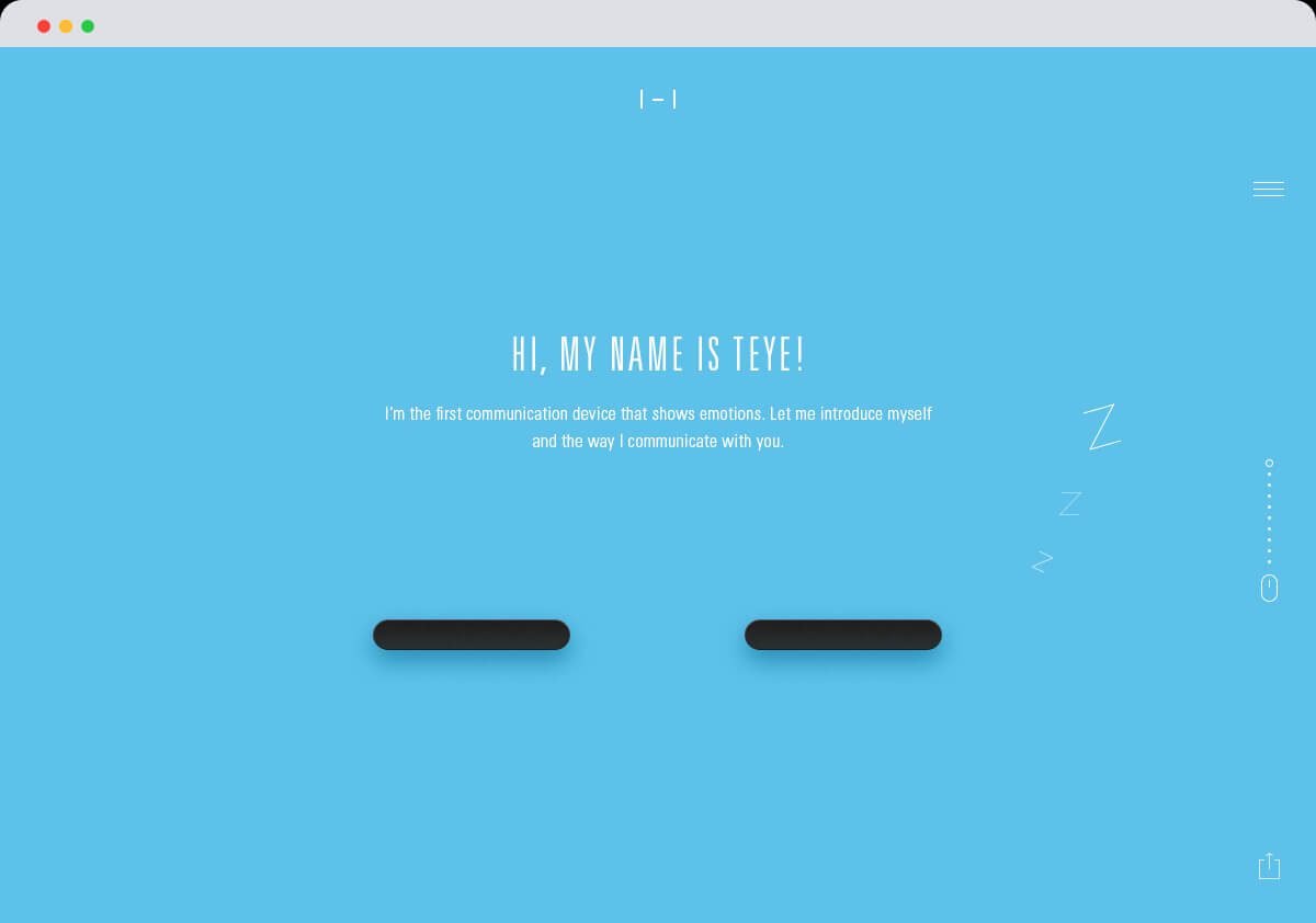 Die Webseite zum voip-Telefon Teye