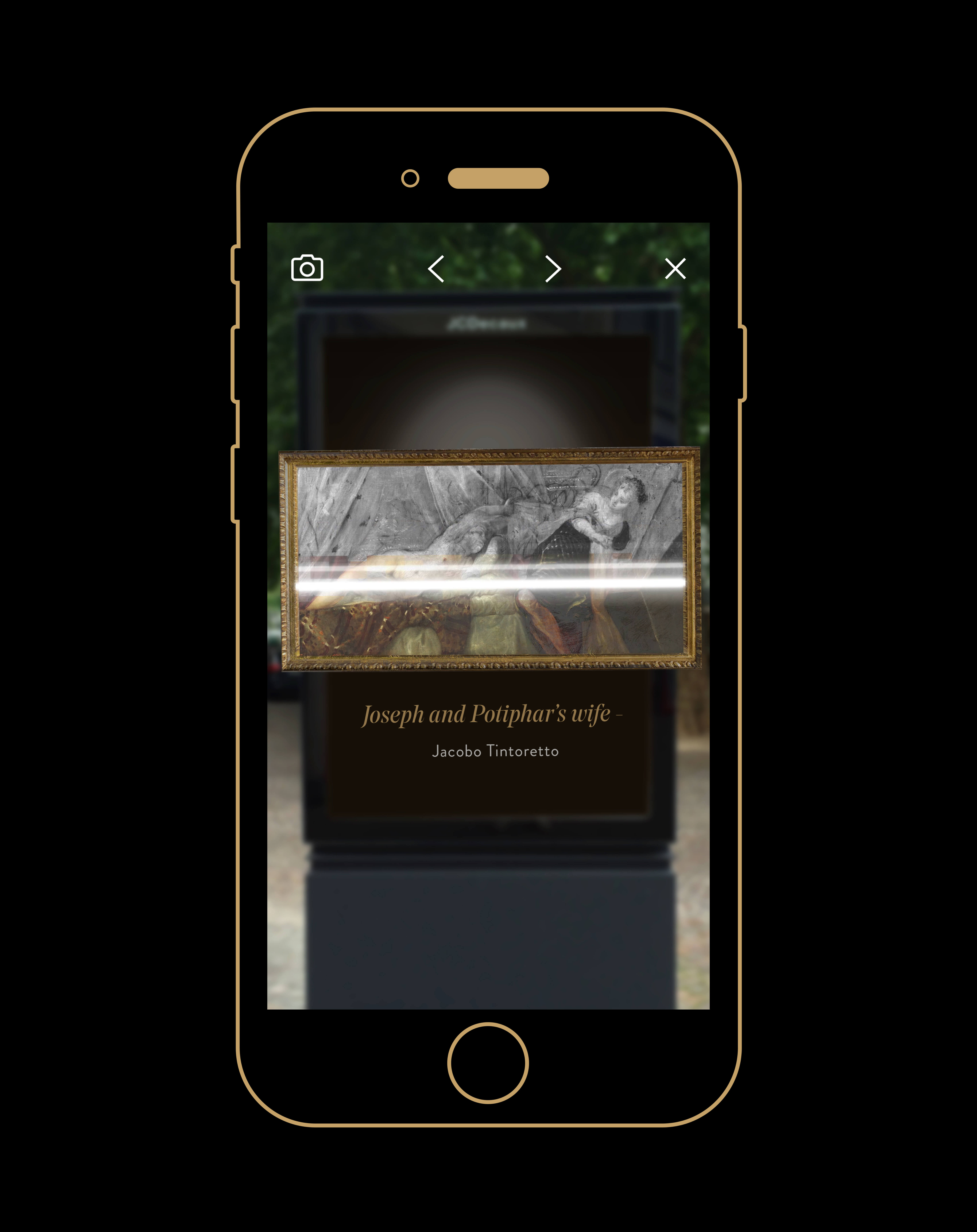 From the Tintoretto2Go app: Joseph and Potiphar’s wife