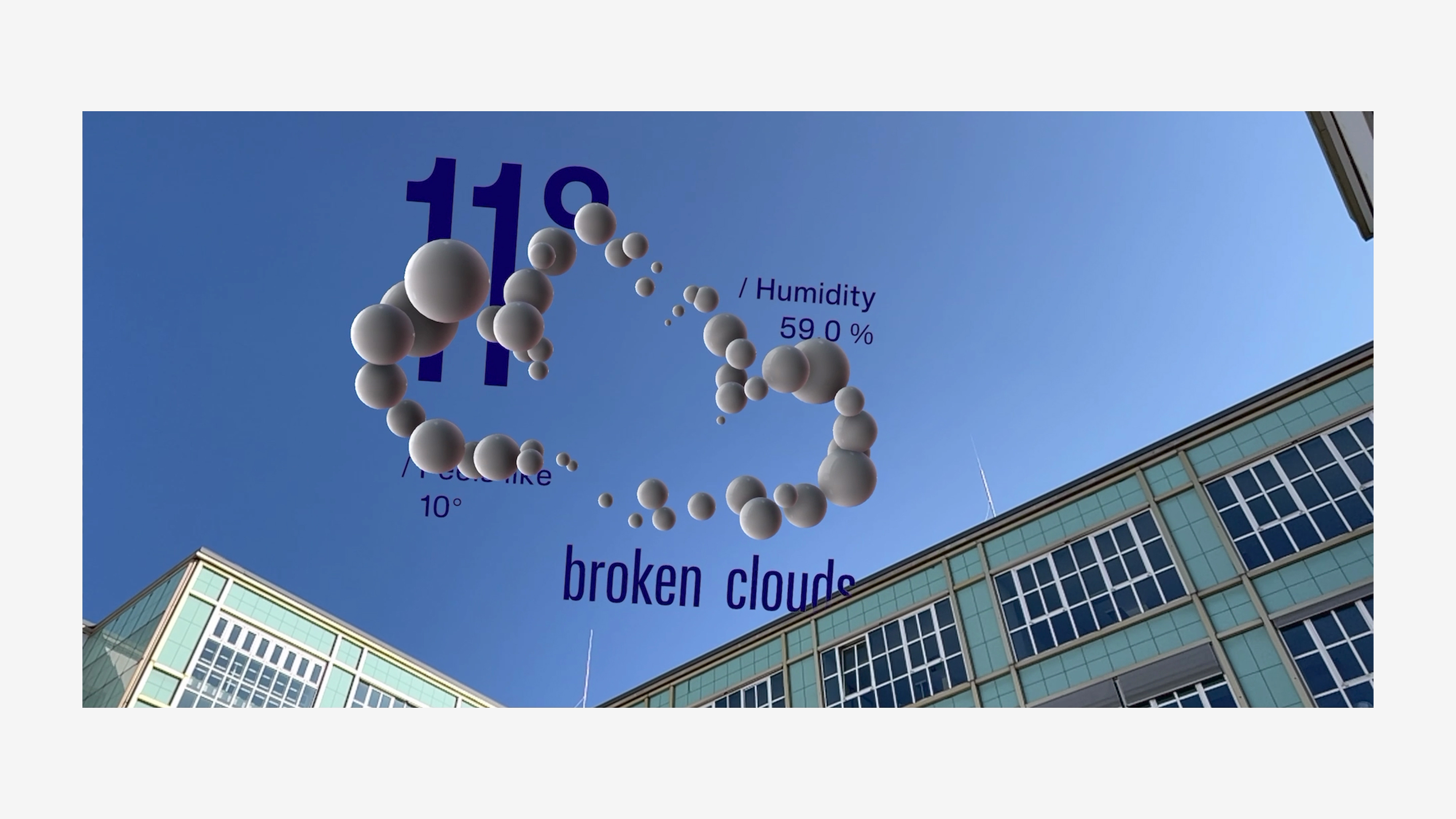 Ein Prototyp für schickes Wetter: Augmented Reality mit der Wetter-App „Tenkigo“