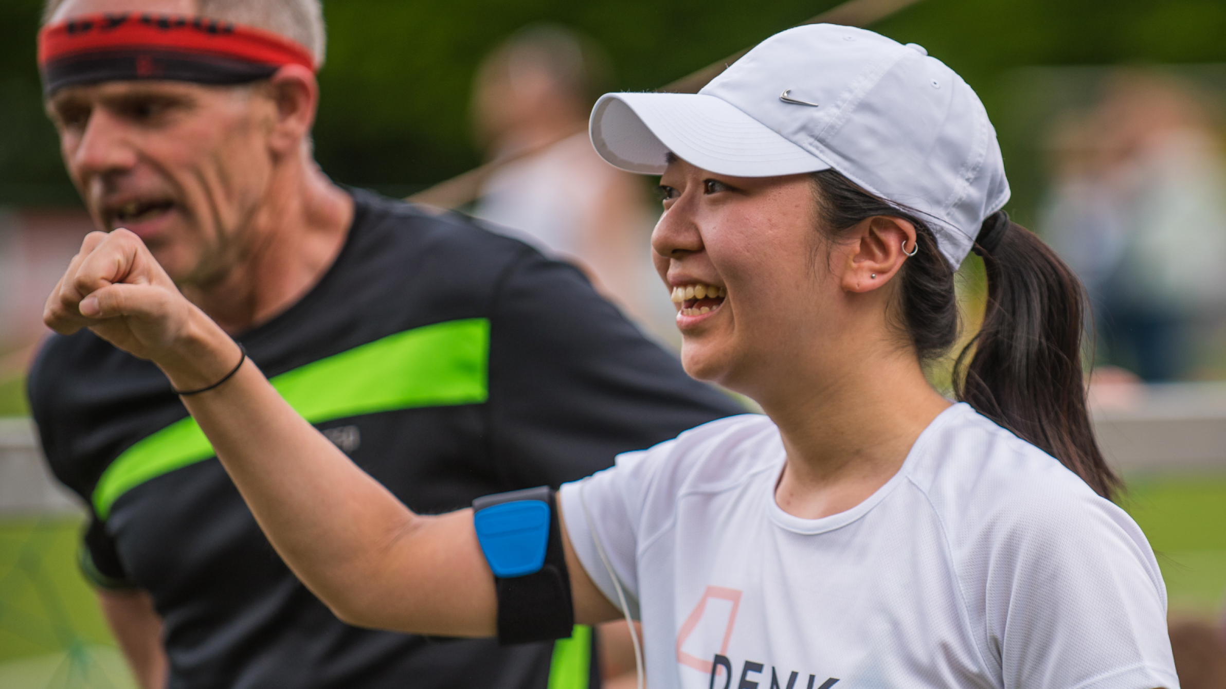 denkwerk is active at 'Glessen läuft' (runs). The running event!
