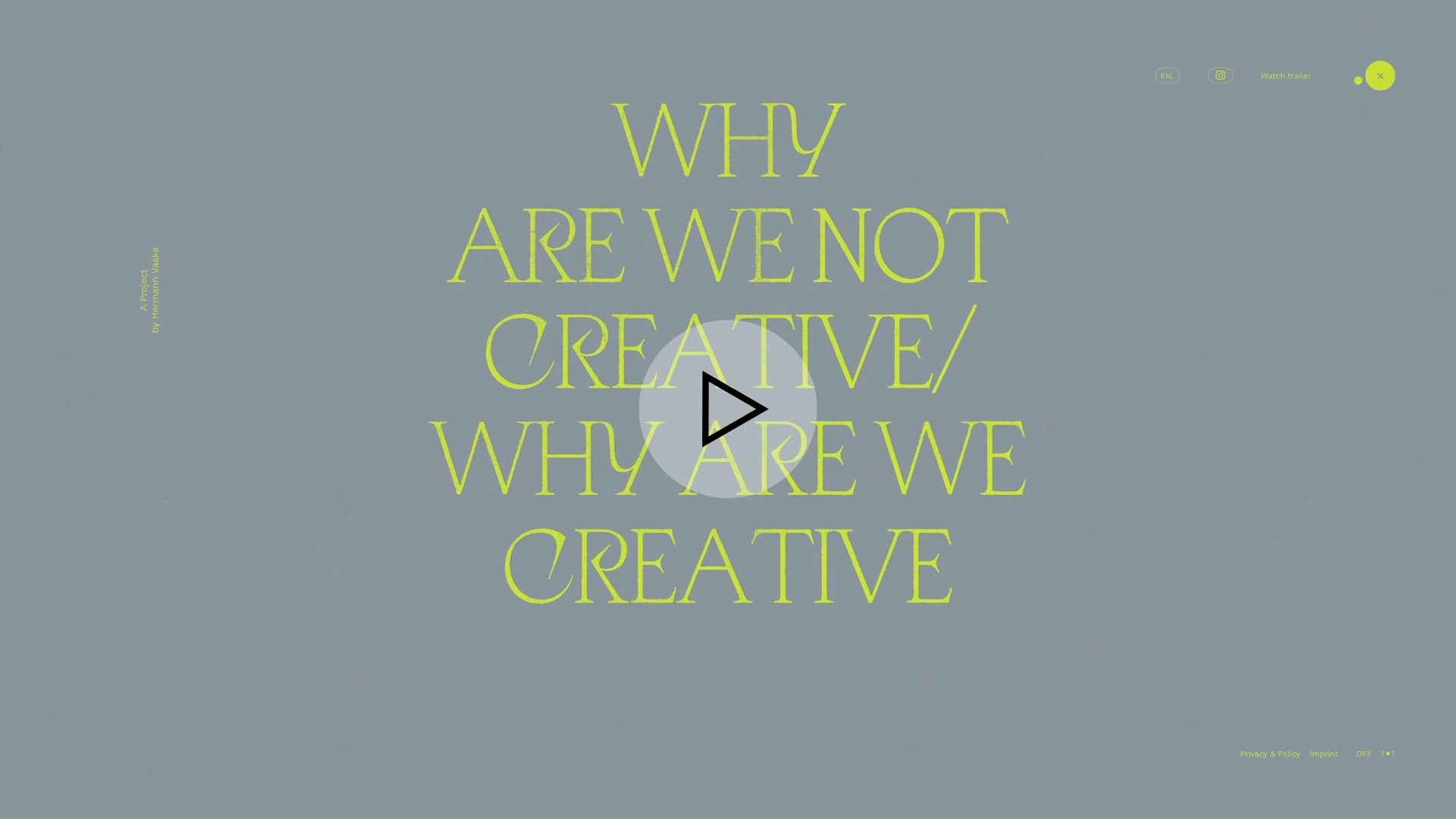 Play Button Loop von Video:  Vaske - Why are we (not) creative? - von denkwerk 
