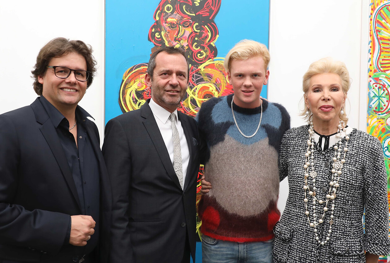 Galerist Dirk Geuer, Eric Falt, Assistant Director-General der UNESCO Paris, Künstler Leon Löwentraut und Dr. h.c. Ute-Henriette Ohoven