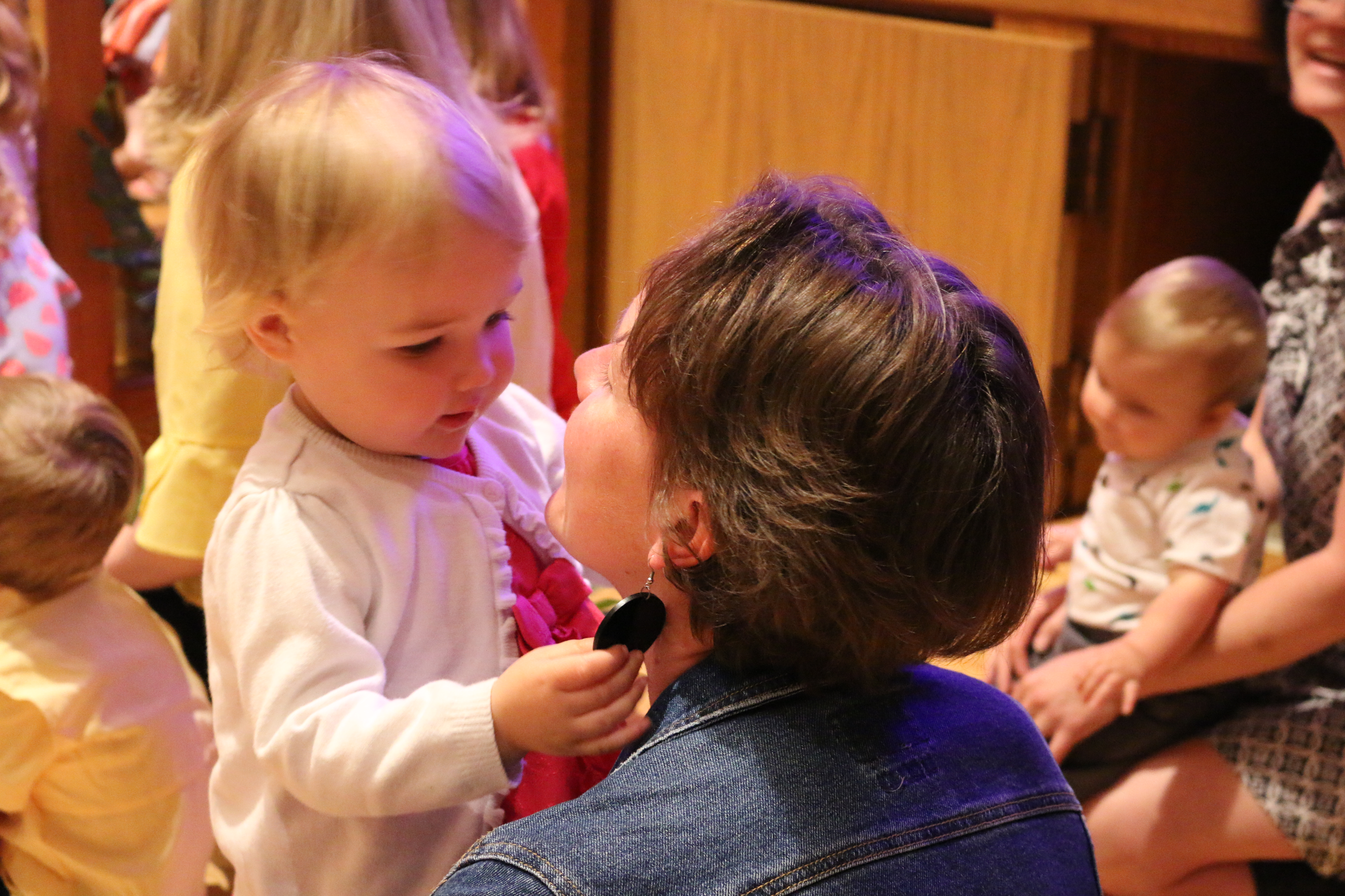 Small child and helper