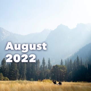 Photo of an open field with the text "August 2022"