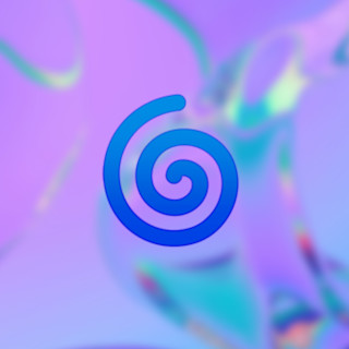 color violet background with spiral emoji overlaid