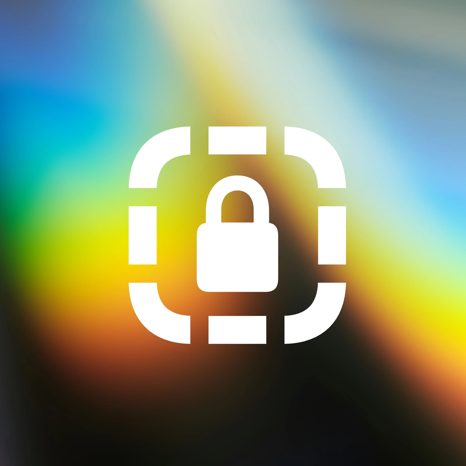 Lock gradient over a refracted gradient background