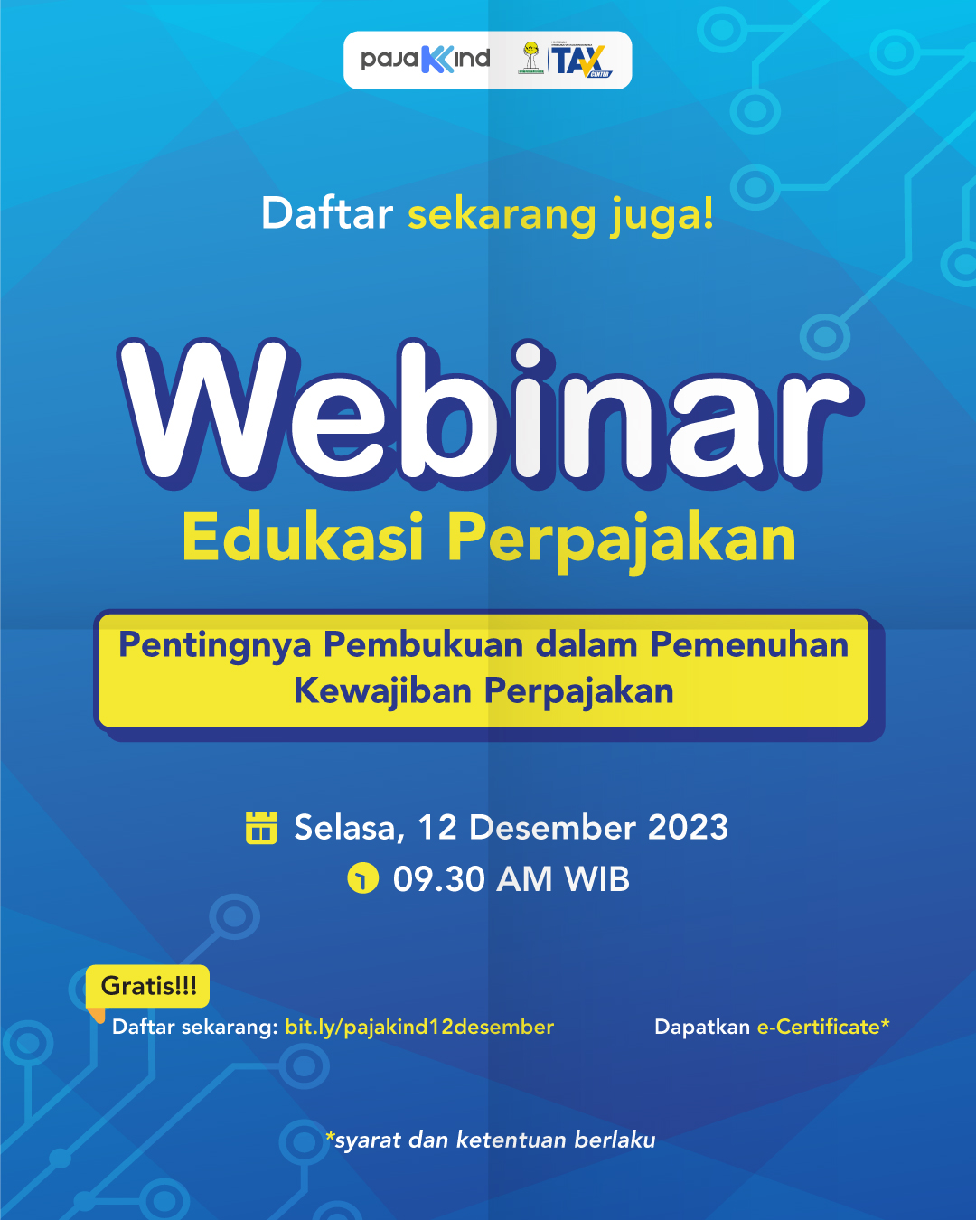 Webinar Pentingnya Pembukuan Dalam Pemenuhan Kewajiban Perpajakan