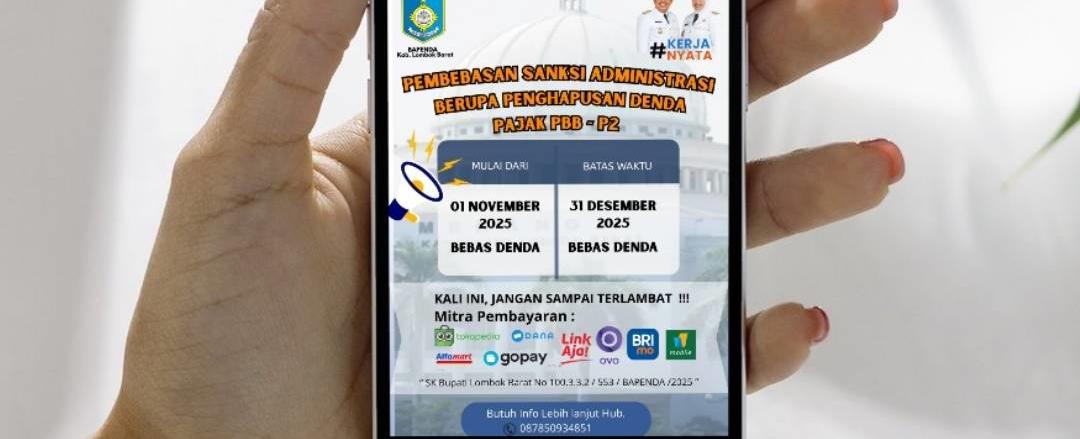 Lombok Barat Gelar Pembebasan Denda PBB-P2 Hingga Akhir Tahun 2025