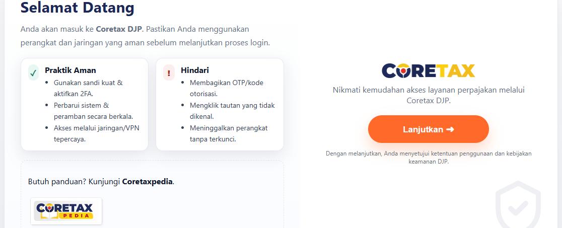 Cara Mengubah Password Login Coretax