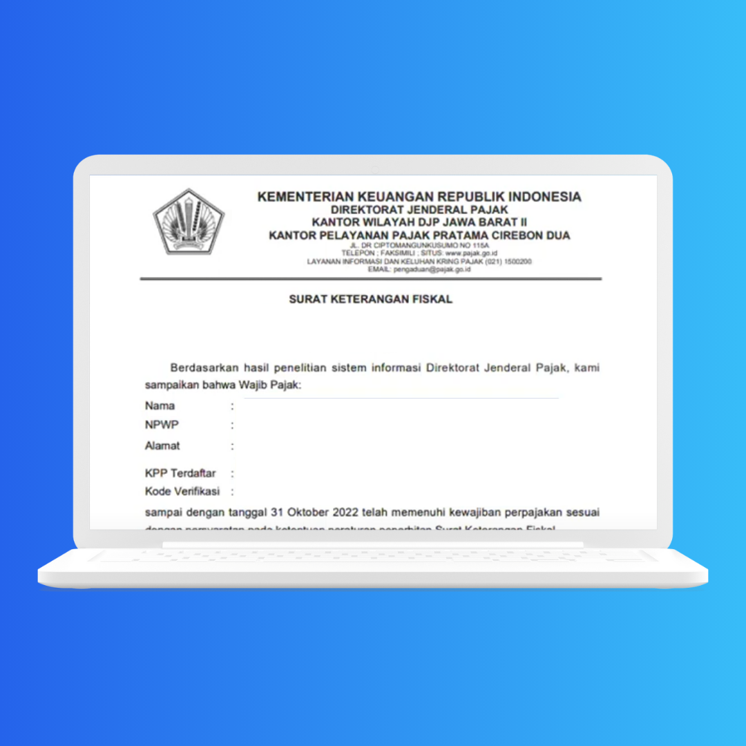 Syarat Memperoleh Surat Keterangan Fiskal via Direktorat Jenderal Pajak Online