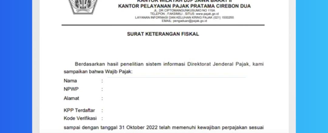 Syarat Memperoleh Surat Keterangan Fiskal via Direktorat Jenderal Pajak Online