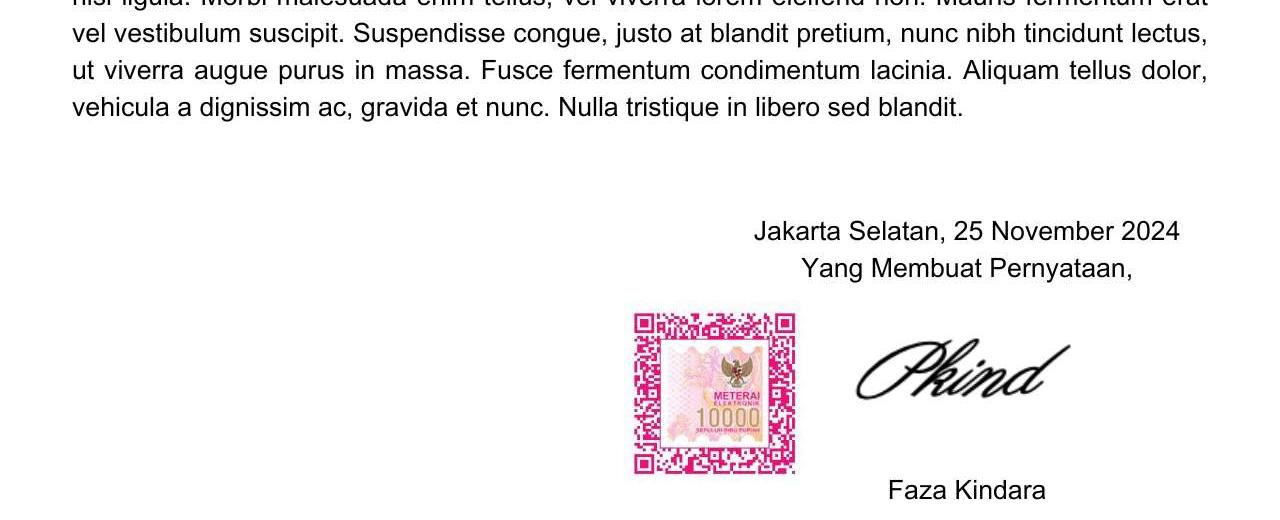 Perlukah Surat Pernyataan Bermeterai? Cek Ketentuannya di Sini!