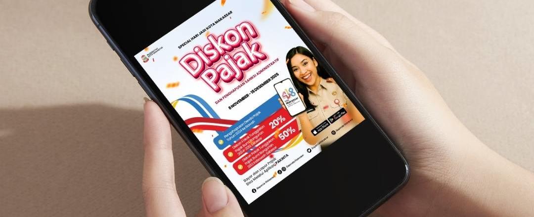 Segera Berakhir, Bapenda Kota Makassar Beri Diskon Pajak dan Hapus Sanksi Administratif
