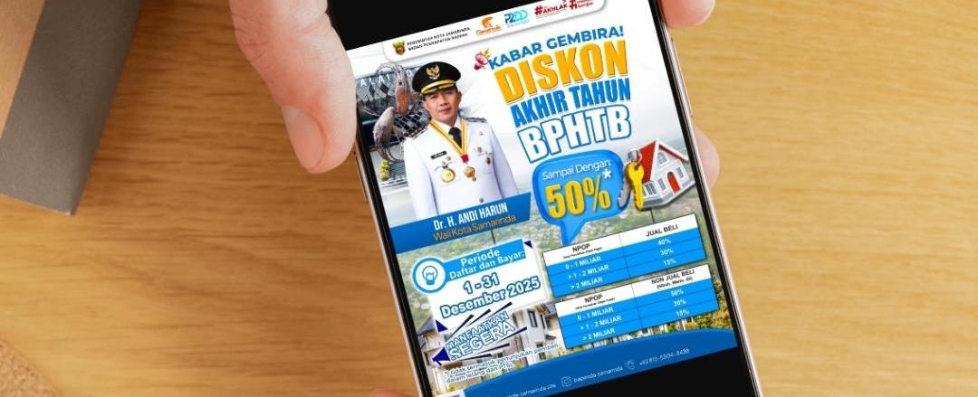 Pemkot Samarinda Tebar Diskon BPHTB 50 Persen Sepanjang Desember 2025