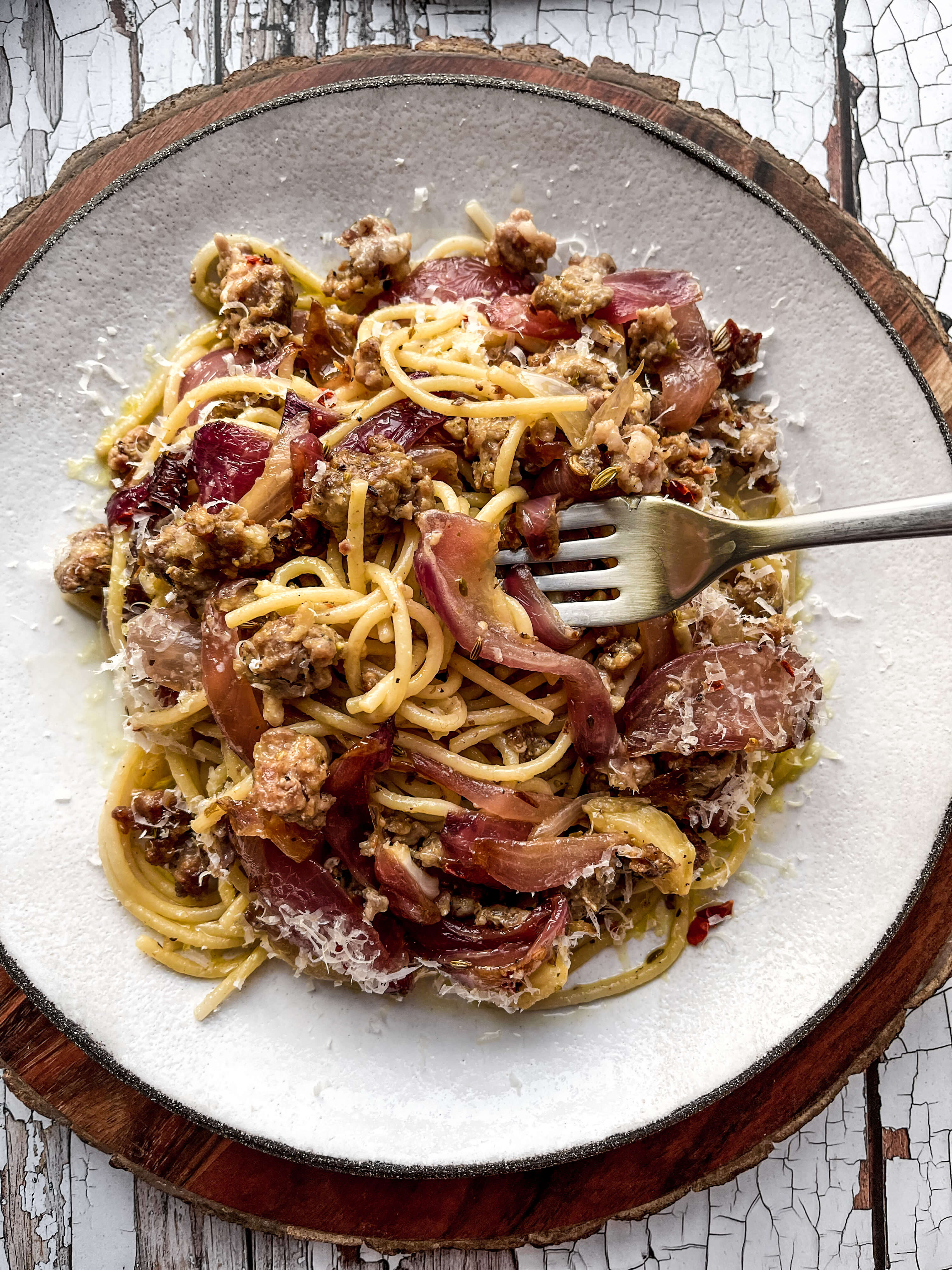 Sausage and Onion Pasta - In Good Taste