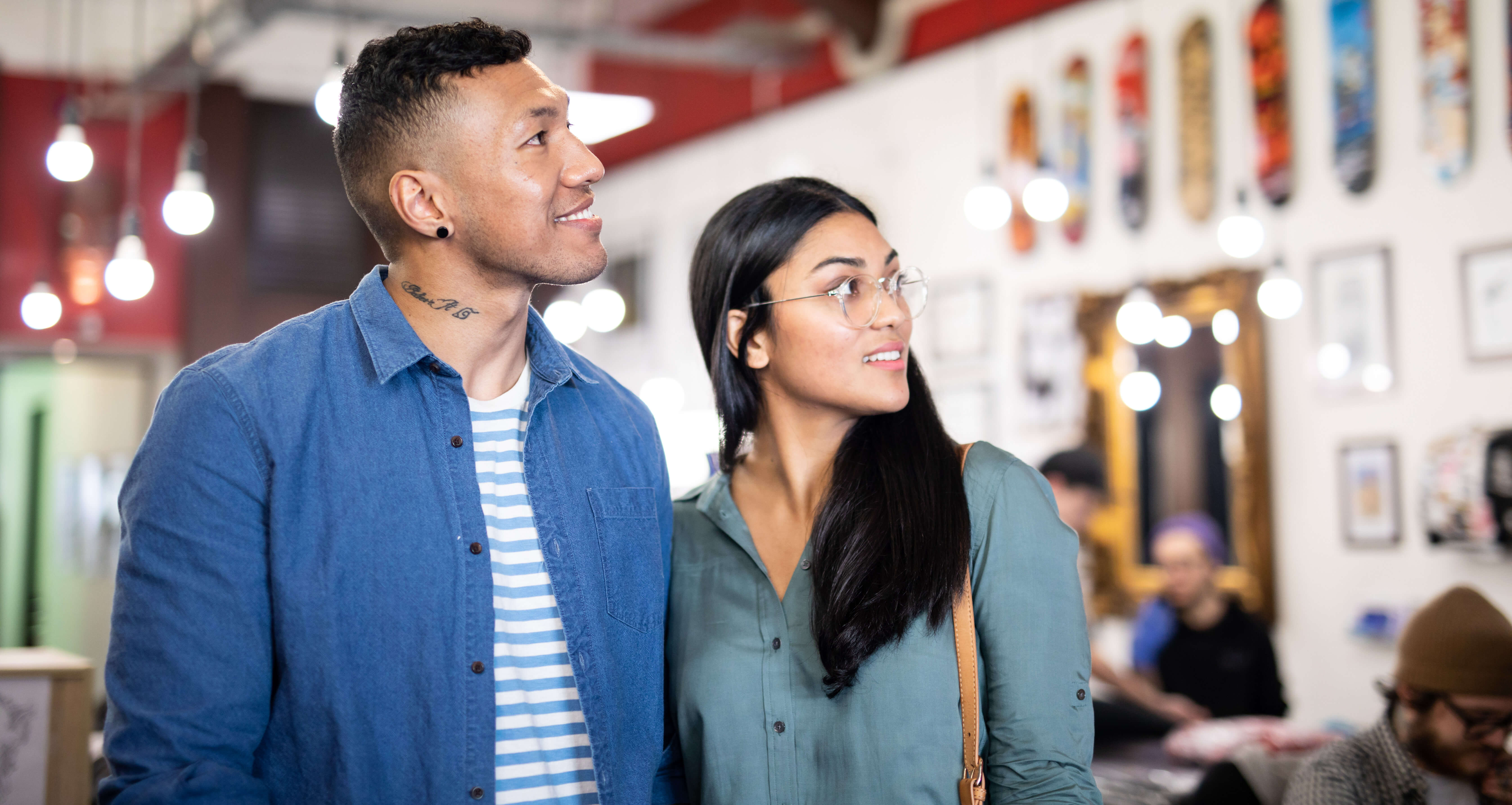 A satisfied couple out and about after they've used the eligibility guide to make sure they're getting all the support they're entitled to.