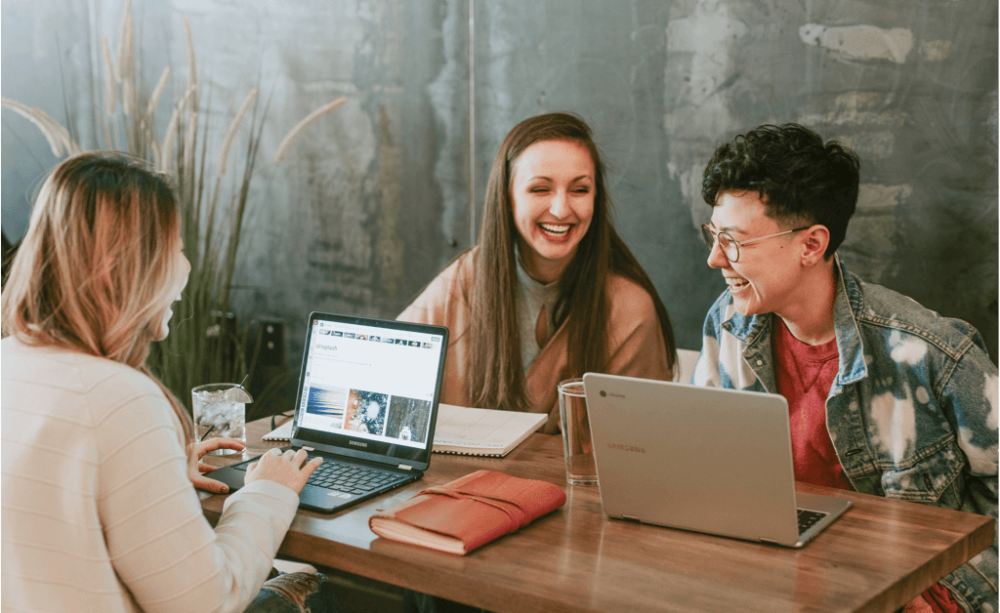 Students having fun hunting for interesting Kiwi content on DigitalNZ.