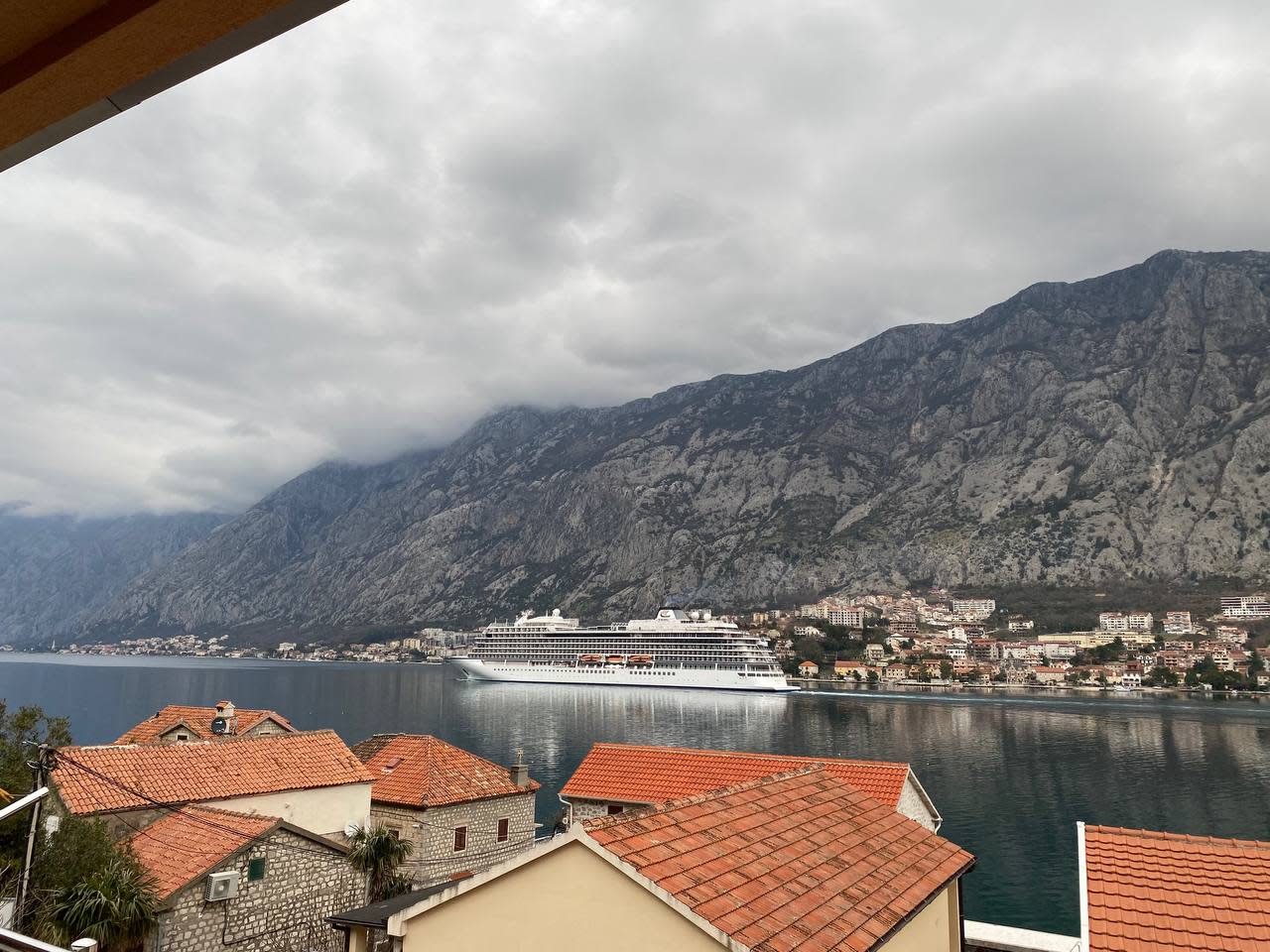 The view from hotel in Kotor, Montenegro