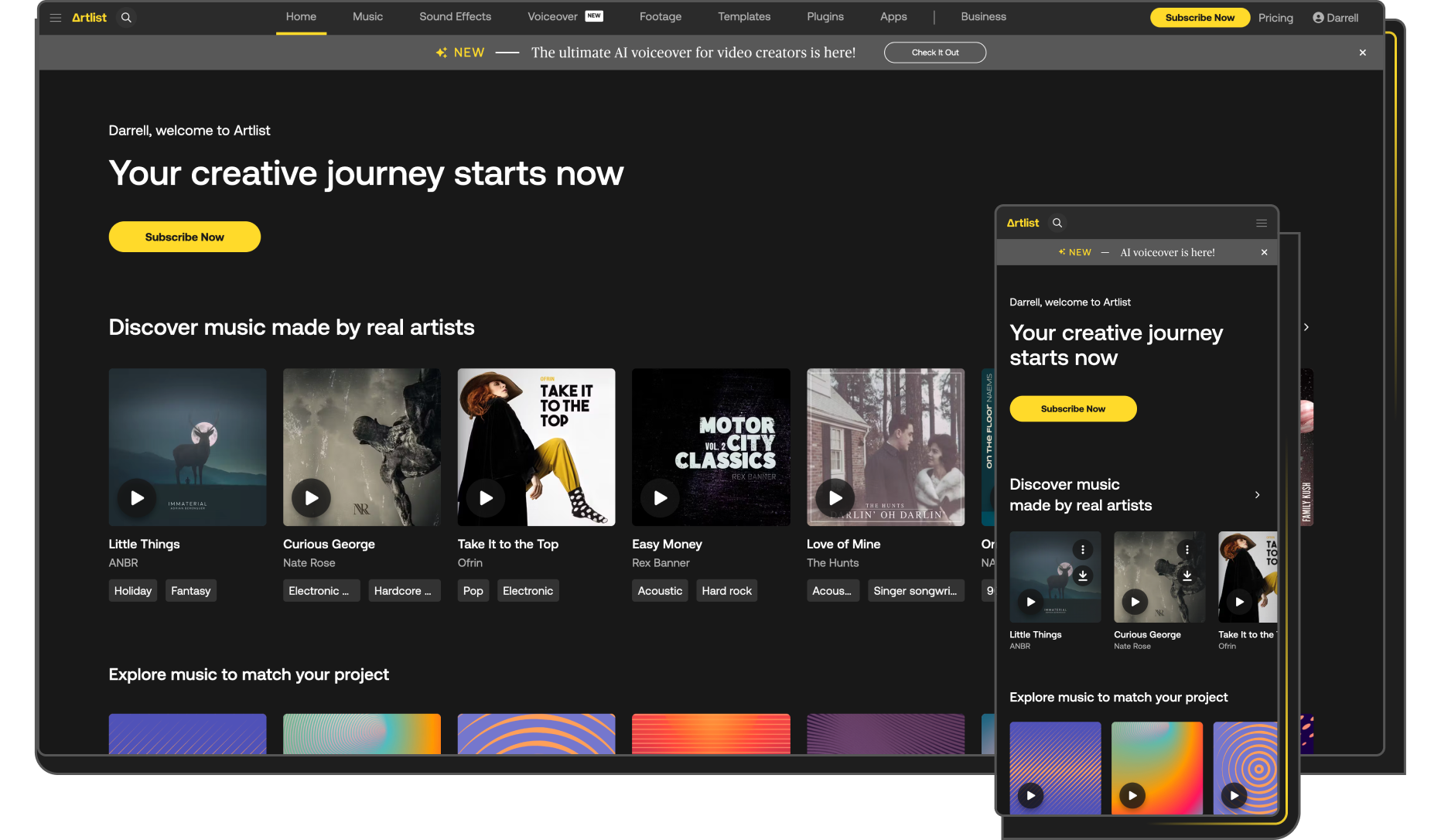 How to Find the Perfect Audio for Your YouTube Videos with Artlist.io
