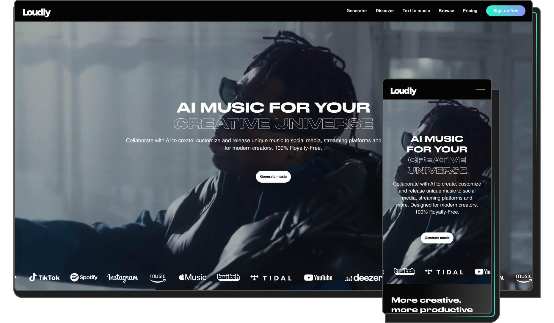 Discover High-Quality, Customizable Music for Your Projects with Loudly.com